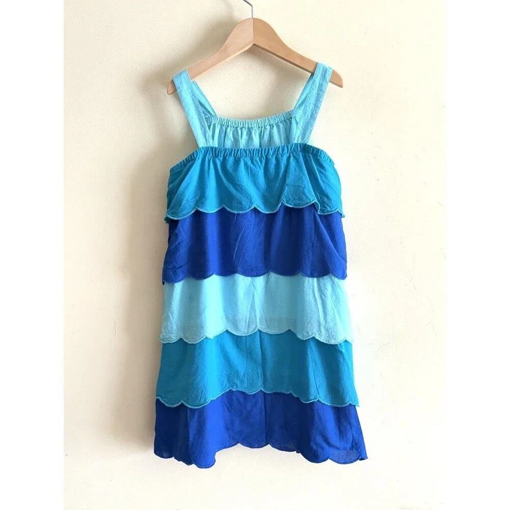 Gymboree Girls 8 Scalloped tiered Under‎ The Sea Knit Dress
